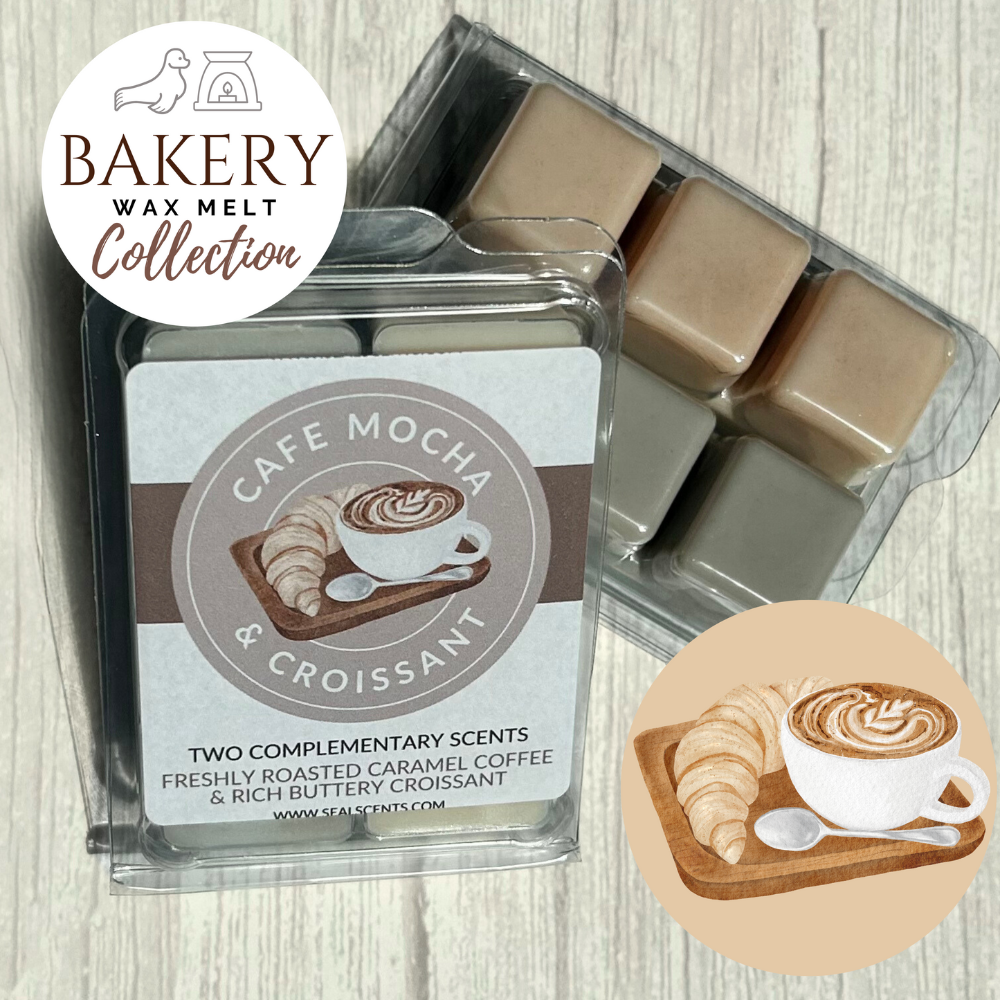 Coffee & Croissant Wax Melts Duo image 0