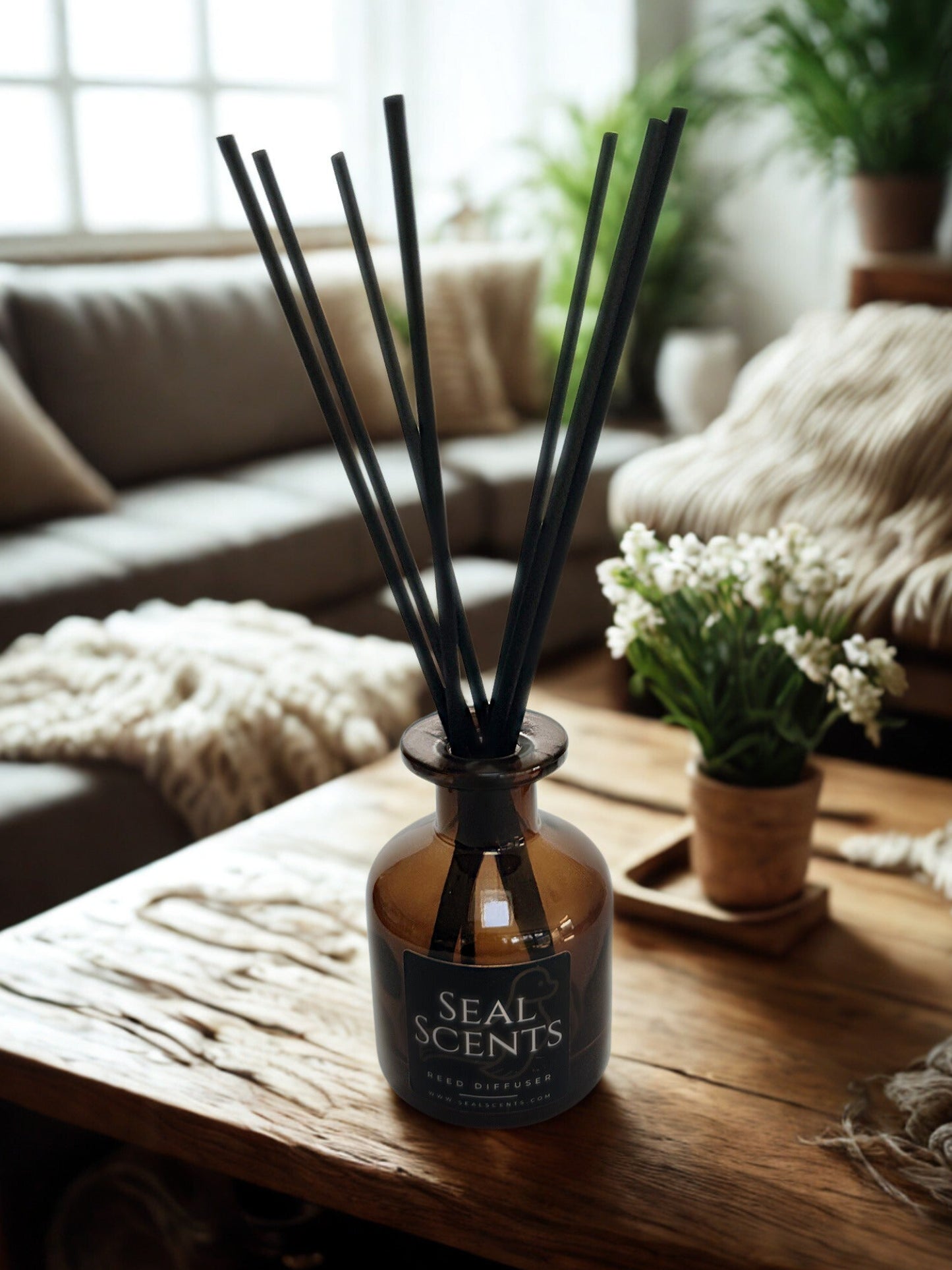 Amber Apothecary Bottle Reed Diffuser